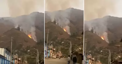 Incendio forestal afecta a Lima.