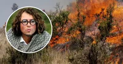 Activista llora tras falta de apoyo en incendios forestales.