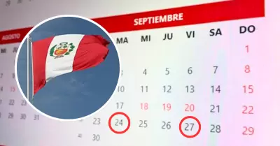 Das no laborables en septiembre.