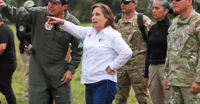 Dina Boluarte se hizo presente en una de las zonas consumidas por los incendios 