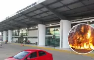 Incendios forestales: Atencin! Aeropuerto reprograma vuelos por densa humareda en Pucallpa