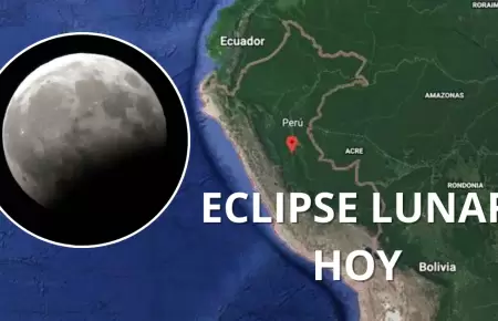 Eclipse lunar en Per ocurrir hoy.