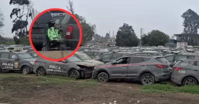 Carros de Policas abandonados