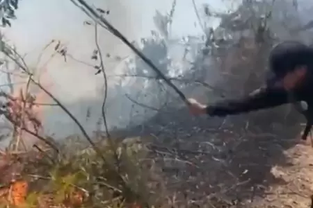 Sujetos detenidos por iniciar incendio forestal.