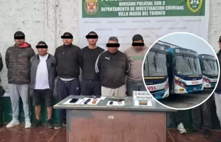 PNP desarticula cinco bandas que extorsionaban empresas de transporte pblico