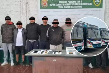 PNP desarticula cinco bandas que extorsionaban empresas de transporte pblico