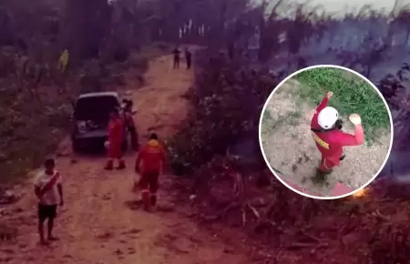 "Por fin la lluvia"! : Bomberos bailan y celebran por la llegada de la lluvia