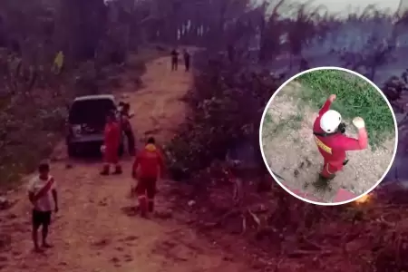 "Por fin la lluvia"! : Bomberos bailan y celebran por la llegada de la lluvia