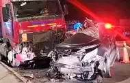 Accidente en Carretera Central: Padre fallece y su hijo queda herido tras chocar su auto contra un triler