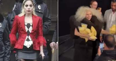 Lady Gaga sorprendi a todos repartiendo canchita,