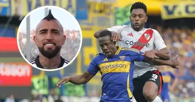 Arturo Vidal aplaudi el esfuerzo de Luis Advncula en el superclsico argentino