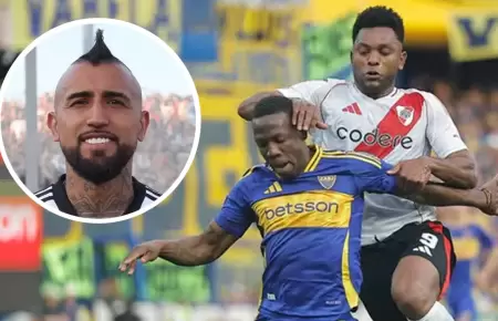 Arturo Vidal aplaudi el esfuerzo de Luis Advncula en el superclsico argentino