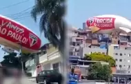 Inslito! Hinchas de Sao Paulo compran globo dirigible pero este se estrell contra una vivienda