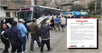 MTPE sobre paro de transportistas en Lima Norte