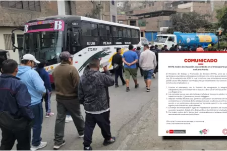 MTPE sobre paro de transportistas en Lima Norte