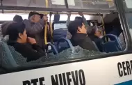 Lanzan piedras a bus de 'Cruz del Centro' en pleno paro transportista: Ataque dej un pasajero herido