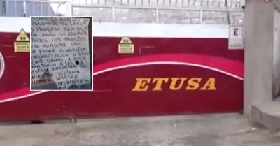 Amenazan a empresa de transportes Etusa en SJL.