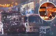 Incendio en cochera deja al menos 25 buses incinerados: Transportistas culpan a extorsionadores