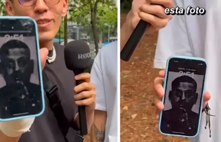 Joven tienen el rostro de su asaltante como fondo de pantalla .