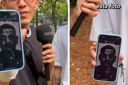 Joven tienen el rostro de su asaltante como fondo de pantalla .