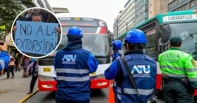 ATU atender denuncias de extorsin al transporte pblico.