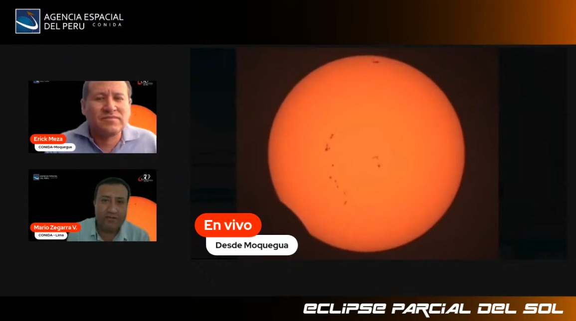 Eclipse solar parcial en Per.