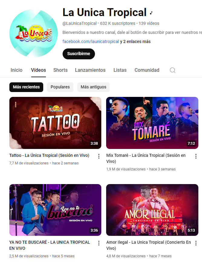 La nica Tropical y sus millones de visualizaciones en YouTube