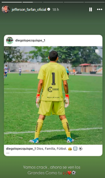 El emotivo mensaje de Farfán al joven arquero de U. Comercio Diego López.