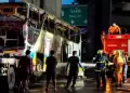 Bus escolar se incendia en Tailandia.