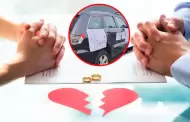 Mujer celebra su DIVORCIO y sorprende en redes con peculiar mensaje en su auto: "Al fin liberada"