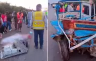 Trgico! Choque entre furgn y un bus deja tres muertos en Panamericana Norte