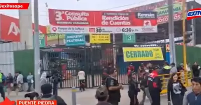 El Mercado Huamantanga se sum a las protestas por el paro general.