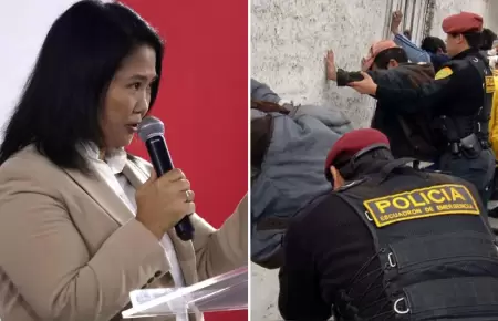 Keiko Fujimori pide medidas contra la criminalidad.