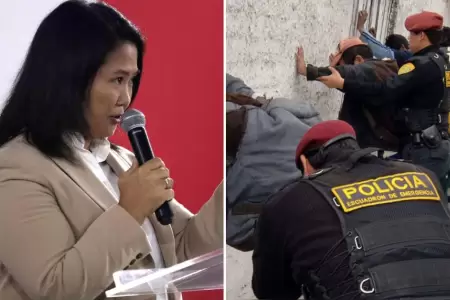 Keiko Fujimori pide medidas contra la criminalidad.