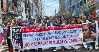 Comerciantes de Gamarra se unen a paro nacional.