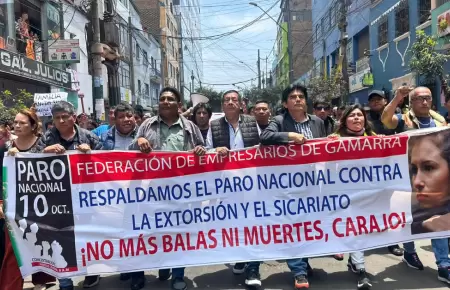 Comerciantes de Gamarra se unen a paro nacional.