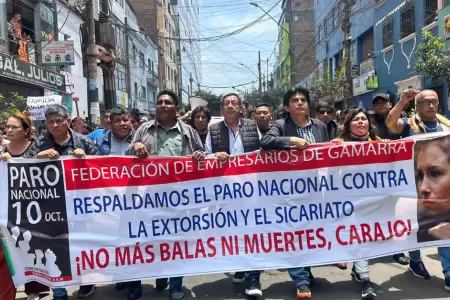 Comerciantes de Gamarra se unen a paro nacional.