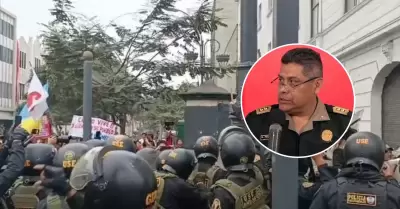 PNP niega haber lanzado bombas lacrimgenas a manifestantes durante protesta