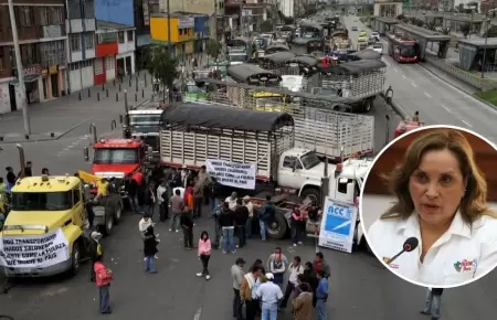 Transportistas pueden hacer caer al Gobierno de Dina Boluarte.