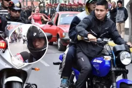 Motorizados rechazan ordenanza que prohbe dos personas en moto