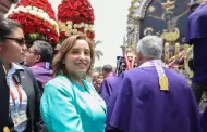 Dina Boluarte pide por la "paz y unidad" entre peruanos durante procesin al Seor de los Milagros