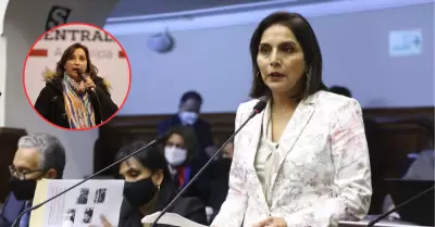 Patricia Jurez insta a Dina Boluarte a pronunciarse sobre el caso 'cofre'.