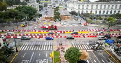 Obras de la estacin Central.