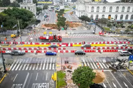 Obras de la estacin Central.