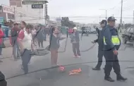 Nuevo Chimbote: Comerciantes vctimas de cobro de cupos acatan paro nacional y bloquen avenida Pacfico