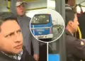 Paro de transportistas: Reportero queda "atrapado" en bus durante transmisin EN VIVO