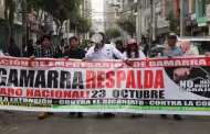 Paro nacional: Hartos! Comerciantes de Gamarra marchan rumbo hacia el Congreso y Palacio de Gobierno