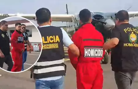 Trasladan a Lima a presunto asesino de polica en Barrios Altos.