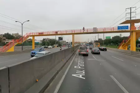 Cierre temporal de Panamericana Norte por obra en puente peatonal.