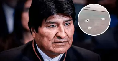 Disparan contra vehculo de Evo Morales.